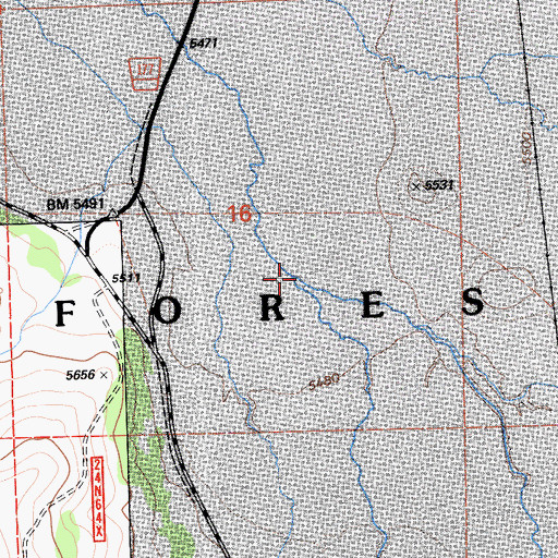 Topographic Map of Crocker Creek, CA