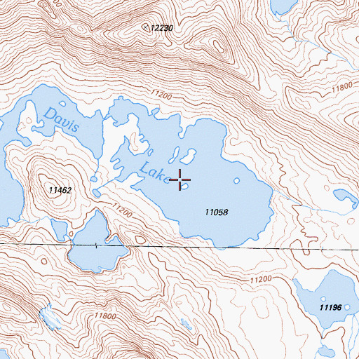 Topographic Map of Davis Lake, CA