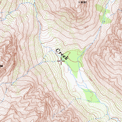 Topographic Map of Disappearing Creek, CA