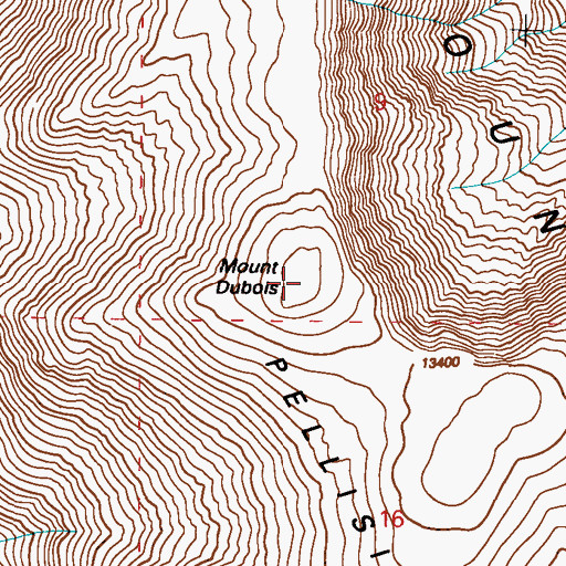 Topographic Map of Mount Dubois, CA