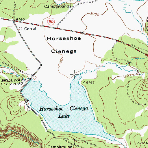 Topographic Map of Bar H Creek, AZ