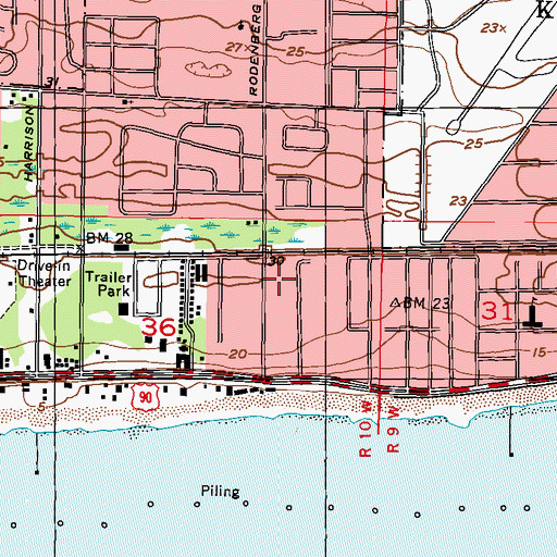 Topographic Map of Abudant Life Evangelistic Center, MS