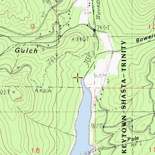 Topographic Map of East Fork Stuart Fork, CA