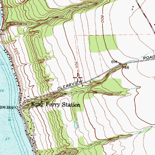 Topographic Map of King Ferry Golf Course, NY