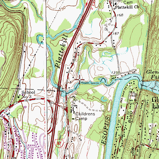 Topographic Map of New Life Campground, NY