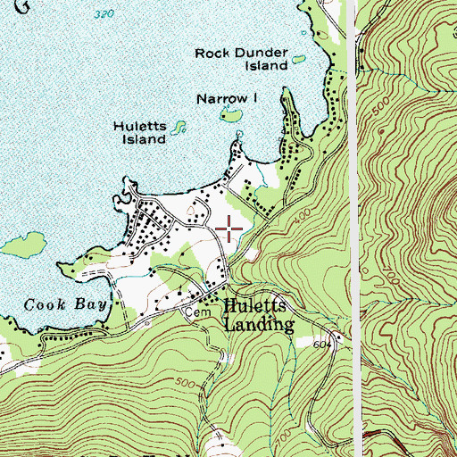 Topographic Map of Hulett's Golf Course, NY