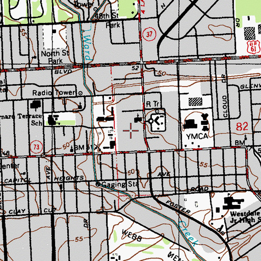 Topographic Map of A C Lewis YMCA, LA