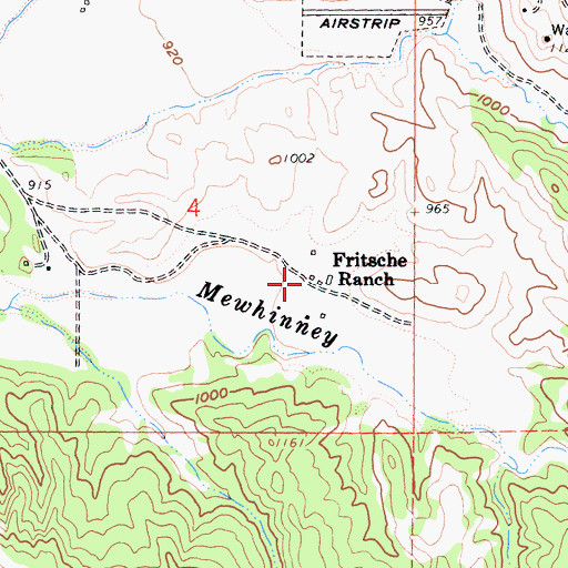 Topographic Map of Fritsche Ranch, CA