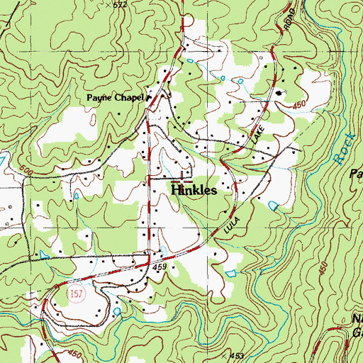 Topographic Map of Walker County Emergency Services Fire Station 4, GA