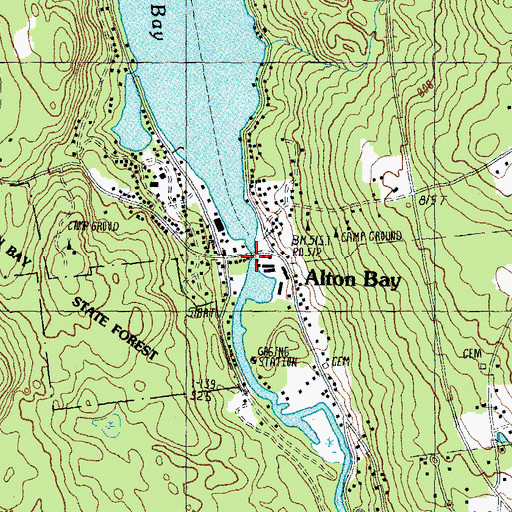 Topographic Map of Alton Bay Fire and Rescue Department, NH