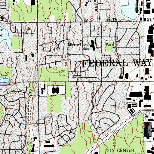 Topographic Map of La Petite Academy Federal Way, WA