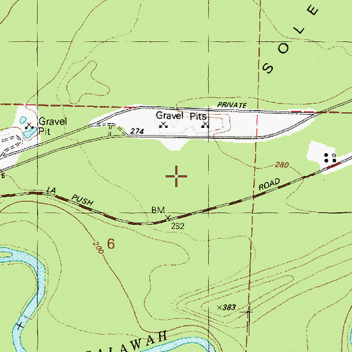 Topographic Map of Old Smokey Pit, WA