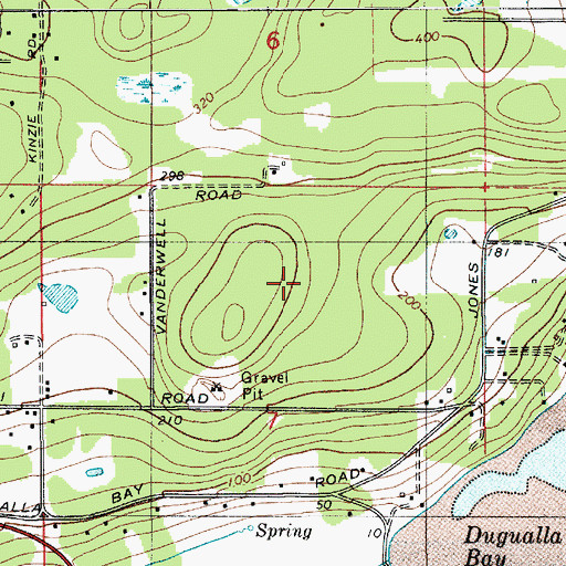 Topographic Map of Boulder Hill Quarry, WA