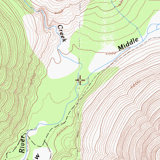 Topographic Map of Goddard Creek, CA
