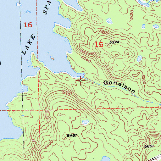 Topographic Map of Gonelson Canyon, CA