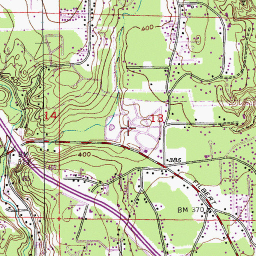 Topographic Map of Floral Hills Cemetery, WA