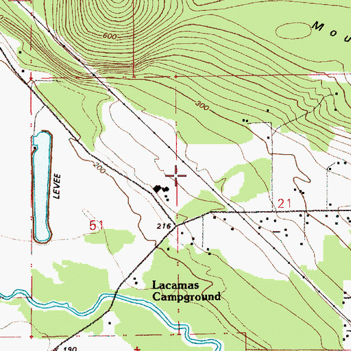 Topographic Map of Green Mountain Golf Course, WA