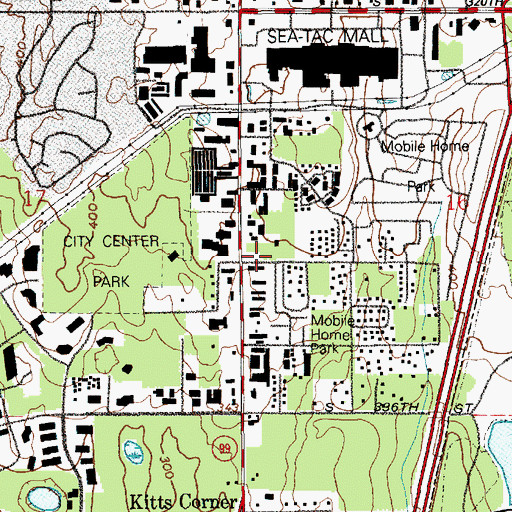Topographic Map of Nine Lakes Baptist Church, WA