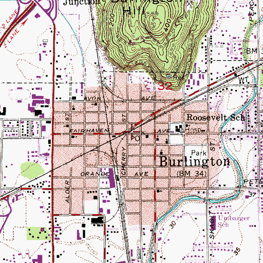 Topographic Map of Valley Community Church, WA