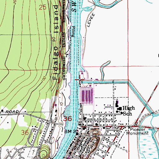 Topographic Map of La Conner Marina, WA