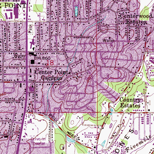 Topographic Map of Grace Chapel Assembly of God Church, AL