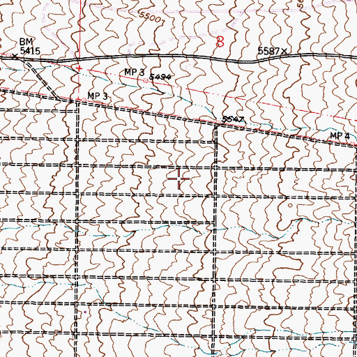 Topographic Map of North Star Elementary School, NM