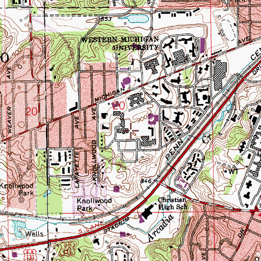 Topographic Map of Richmond Center, MI