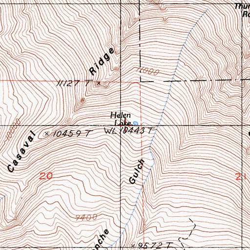Topographic Map of Helen Lake, CA