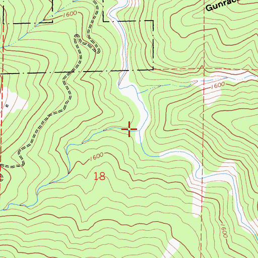 Topographic Map of High Prairie Creek, CA
