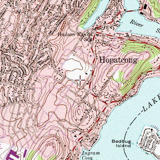 Topographic Map of Hopatcong Fire Department Defiance Engine Company 3, NJ