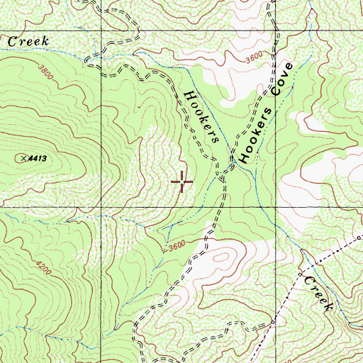 Topographic Map of Hookers Cove, CA