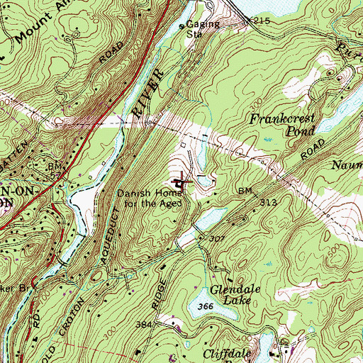 Topographic Map of Danish Home for the Aged, NY