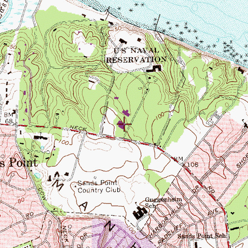 Topographic Map of Helen Keller National Center Assisted Living Facility, NY