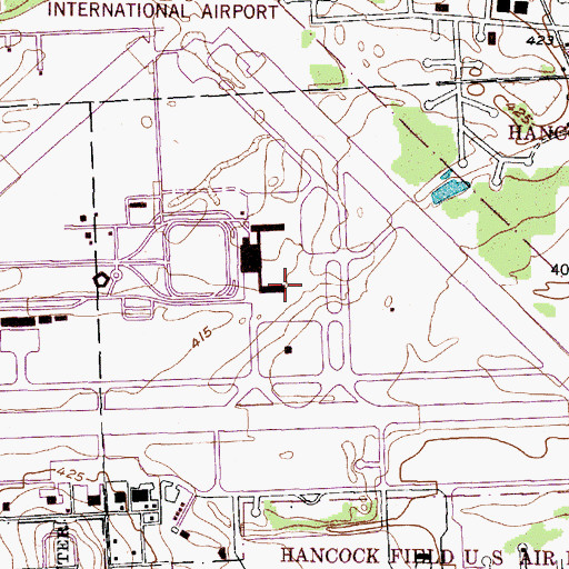 Topographic Map of Syracuse Port of Entry, NY