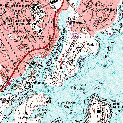 Topographic Map of Imperial Yacht Club, NY