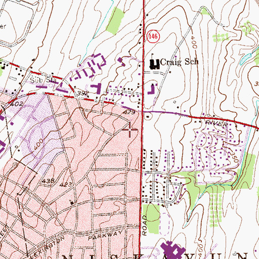Topographic Map of Grace Lutheran Church, NY