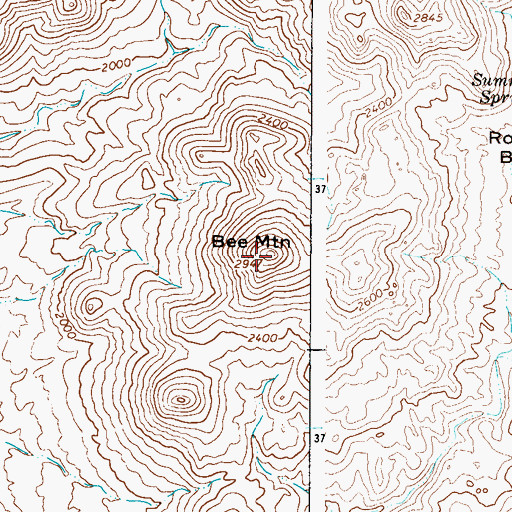 Topographic Map of Bee Mountain, AZ