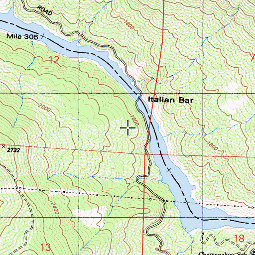 Topographic Map of Itallan Bar, CA