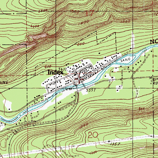 Topographic Map of Snohomish County Fire District 28 Station 55, WA