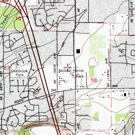 Topographic Map of Vancouver Fire Department Burton Station 6, WA