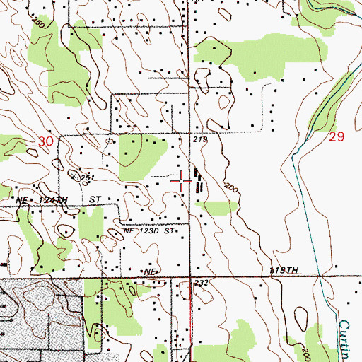 Topographic Map of Vancouver Fire Department Glenwood Station 7, WA