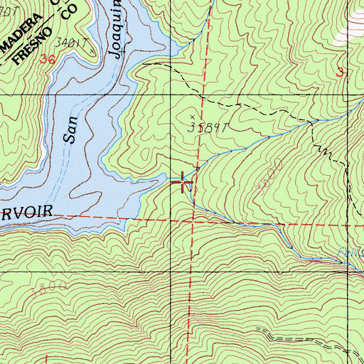 Topographic Map of Kaiser Creek, CA