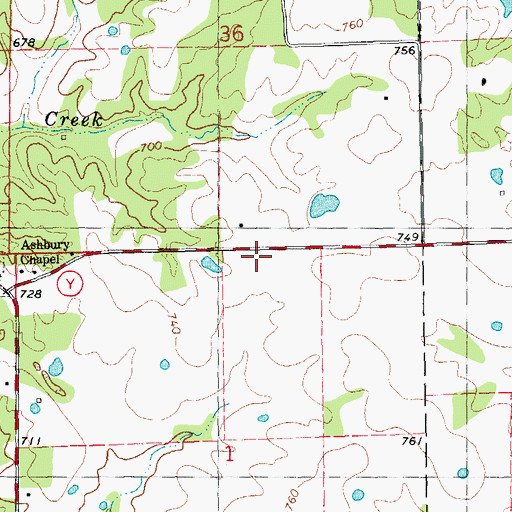 Topographic Map of Winfield - Foley Fire Protection District Station 4, MO