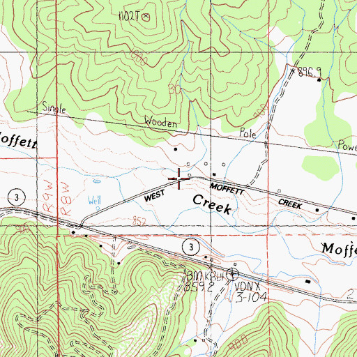 Topographic Map of Scott Valley Fire Protection District Moffett Creek, CA