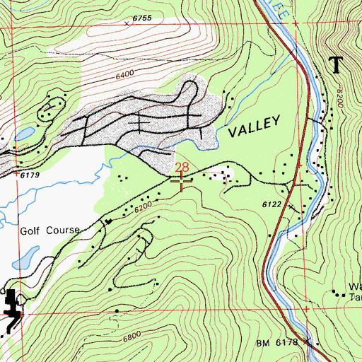 Topographic Map of Squaw Valley Fire Department, CA