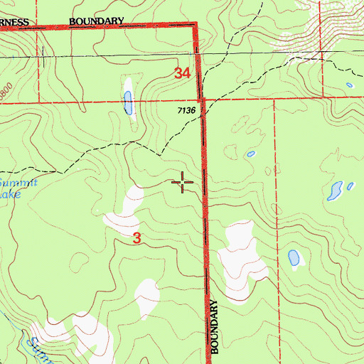 Topographic Map of Lassen Volcanic National Park, CA