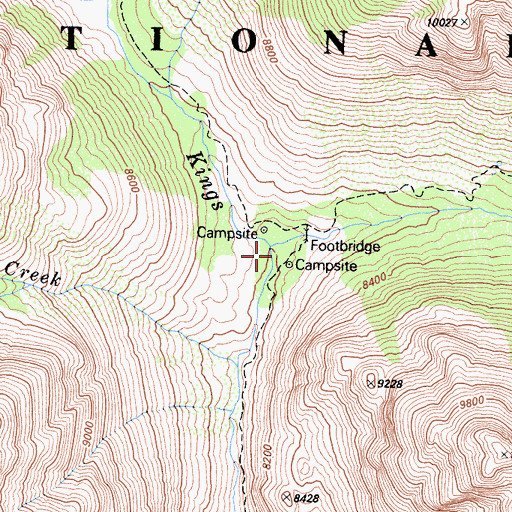 Topographic Map of Le Conte Canyon, CA