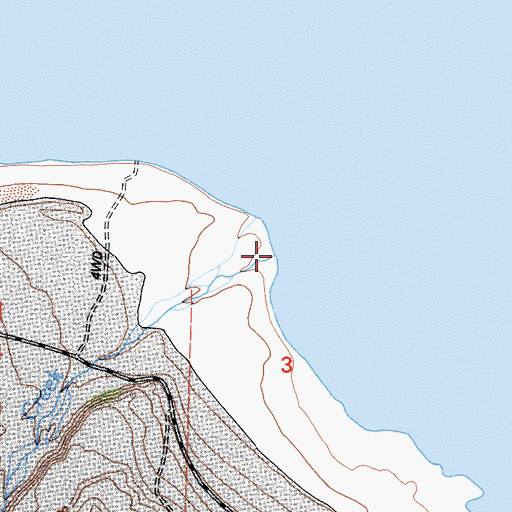 Topographic Map of Lee Vining Creek, CA