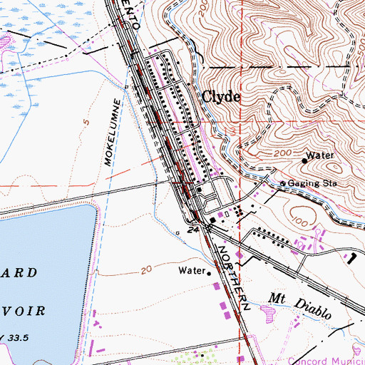 Topographic Map of Contra Costa County Fire Protection District Station 18, CA