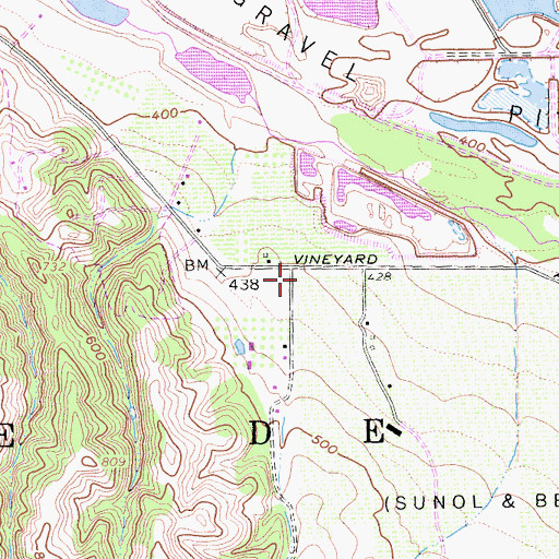 Topographic Map of Livermore - Pleasanton Fire Department Station 5 Ruby Hill Station, CA